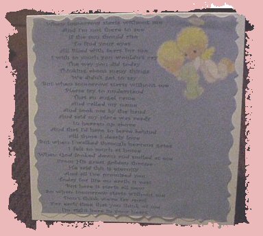 Front Of The Card that was given to the parents