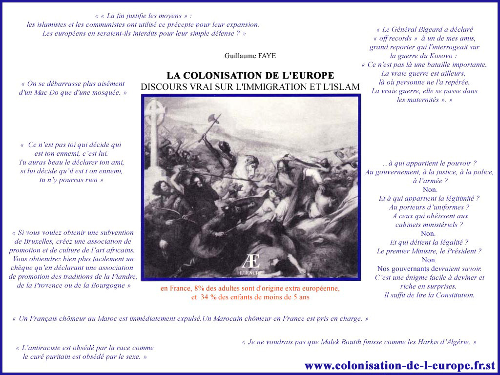 Fond d'&eacute;cran : La colonisation discours vrai sur l'immigration et l'islam