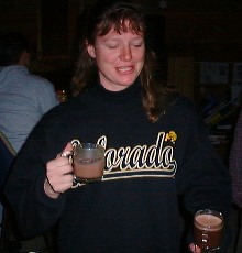 Laurie and 2 Hot Chocholates.