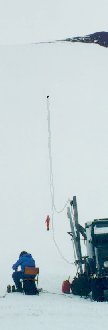 Ski field and tow line