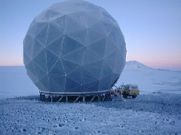 Satellite earth station.