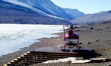Lake Bonney, Dry Valleys, Helo pad