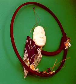 homemade healing mandala with face mask