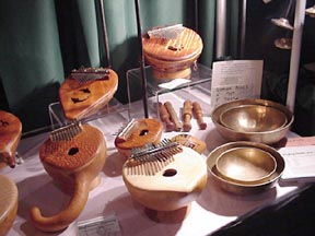 handmade musical instruments and bowls