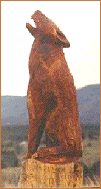 handcarved wood statue, Don Muscher
