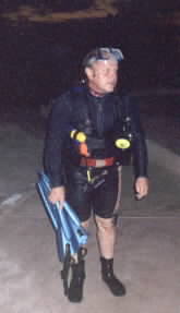 George after the night dive.