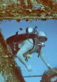 Loic on C-53 waiting to drop into the hull