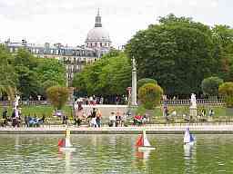 The Luxembourg Gardens with the Panth�on in the background