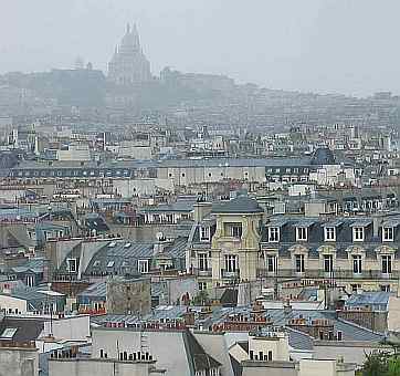 Montmartre with Sacr� Coeur as seen from the Centre Pompidou