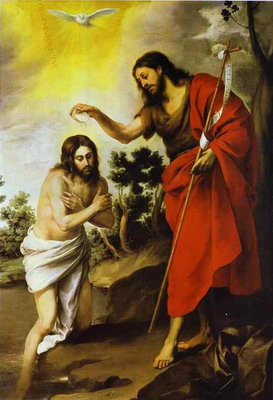 Baptism of Jesus by Bartolom� Esteban Murillo