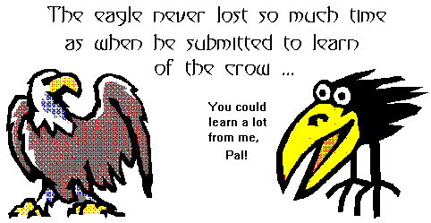 eagle and crow