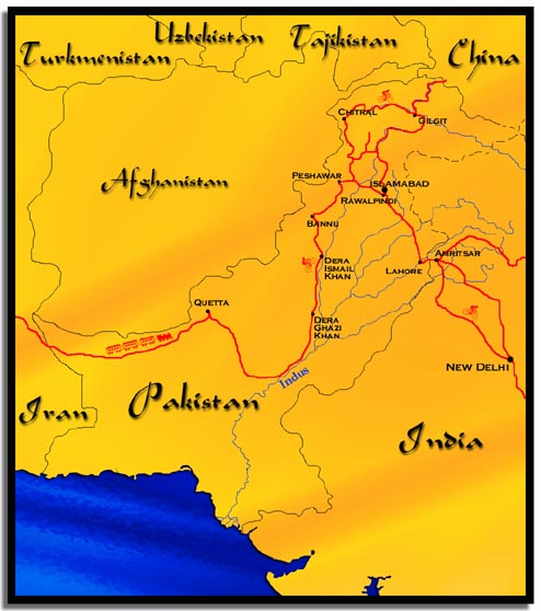 Pakistan Route Map