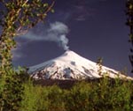 Climbing the active Villarica Volcano in Pucon, central Chile
