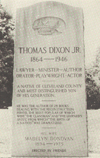 Dixon's Grave Marker