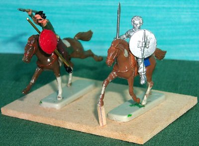 New Line Celtic Light Light Horse alongside a converted Revell Saxon