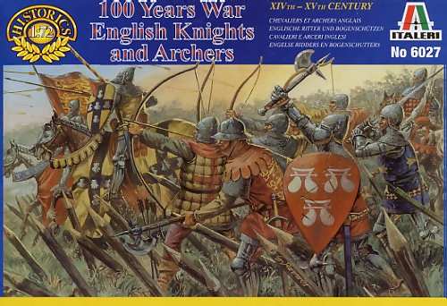 Italeri 6027 100 Years War English Knights and Foot Soldiers Box Cover