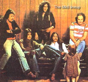 The Mk8 lineup of Kerslake, Bolder, 
	Hensley, Box, Lawton with Hensley's daughter (from the inside of Fallen Angel