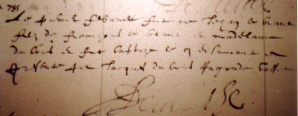 Bapt�me de Jehan de Bremme (Bresme)