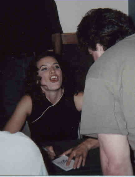 Rebecca sticking her tongue out at me -- lol -- this summer, after her show