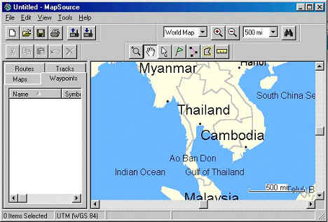 การติดตั้งโปรแกรม MapSource