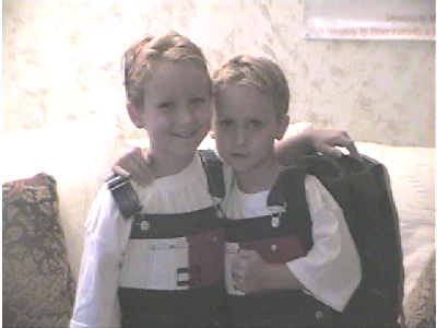 Ryan and Kyle in Tommy overalls!