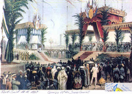 [Erffnungsfeier des Suezkanals 1869 in Port Said]
