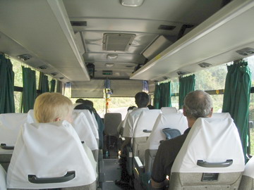Inside Sinh Cafe Bus