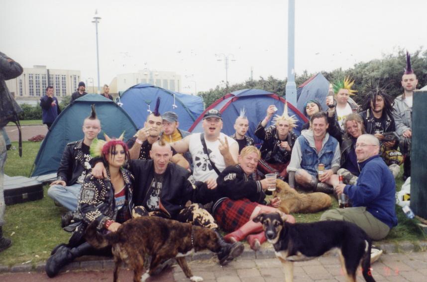 friends and others at the tents