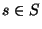$s\in S$