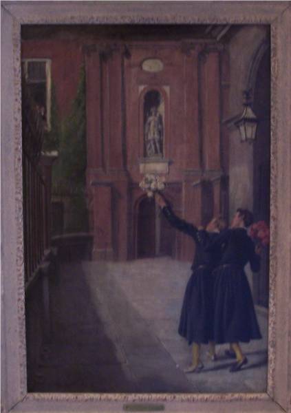 'Bluecoat boys returning from their holidays' by Eyre Crowe A.R.A. (1879)