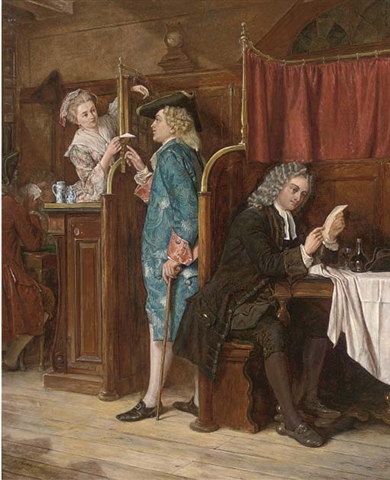 'Dean Swift at St James's Coffee House, 1710' by Eyre Crowe (1860)