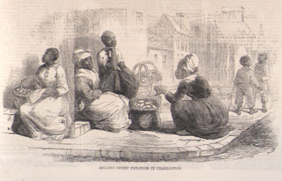 Sketch, 'Selling Sweet Potatoes in Charleston' by Eyre Crowe (c.1861)