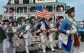 Federal Blues in the 4th of July parade in Block Island