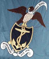 The reproduction flag of the original Federal Blues emblem