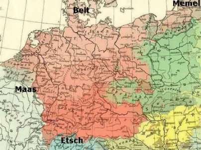 [berholte Karte Mitteleuropas]