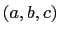 $ (a,b,c)$