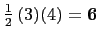 $ \frac{1}{2} (3)(4)=\mathbf{6}$