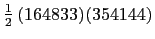 $ \frac{1}{2} (164833)(354144)$
