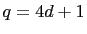 $ q=4d+1$