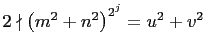 $ 2\nmid
\left(m^2+n^2\right)^{2^j}=u^2+v^2$