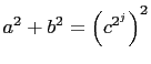 $ a^2+b^2=\left(c^{2^j}\right)^2$