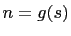 $ n=g(s)$