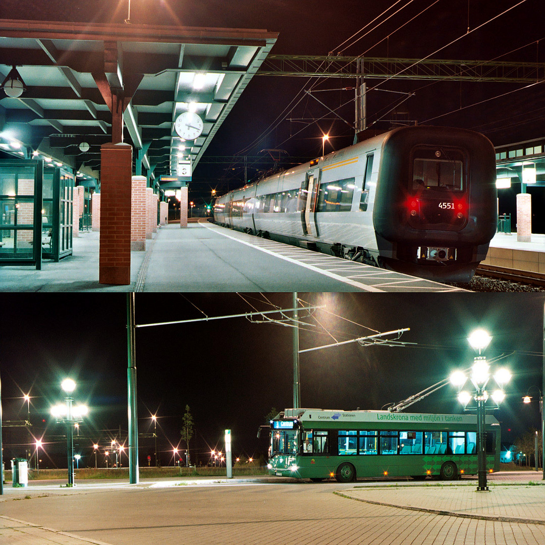 Landskrona Östra om natten 24.7.2004. Foto: Erik Jonsson