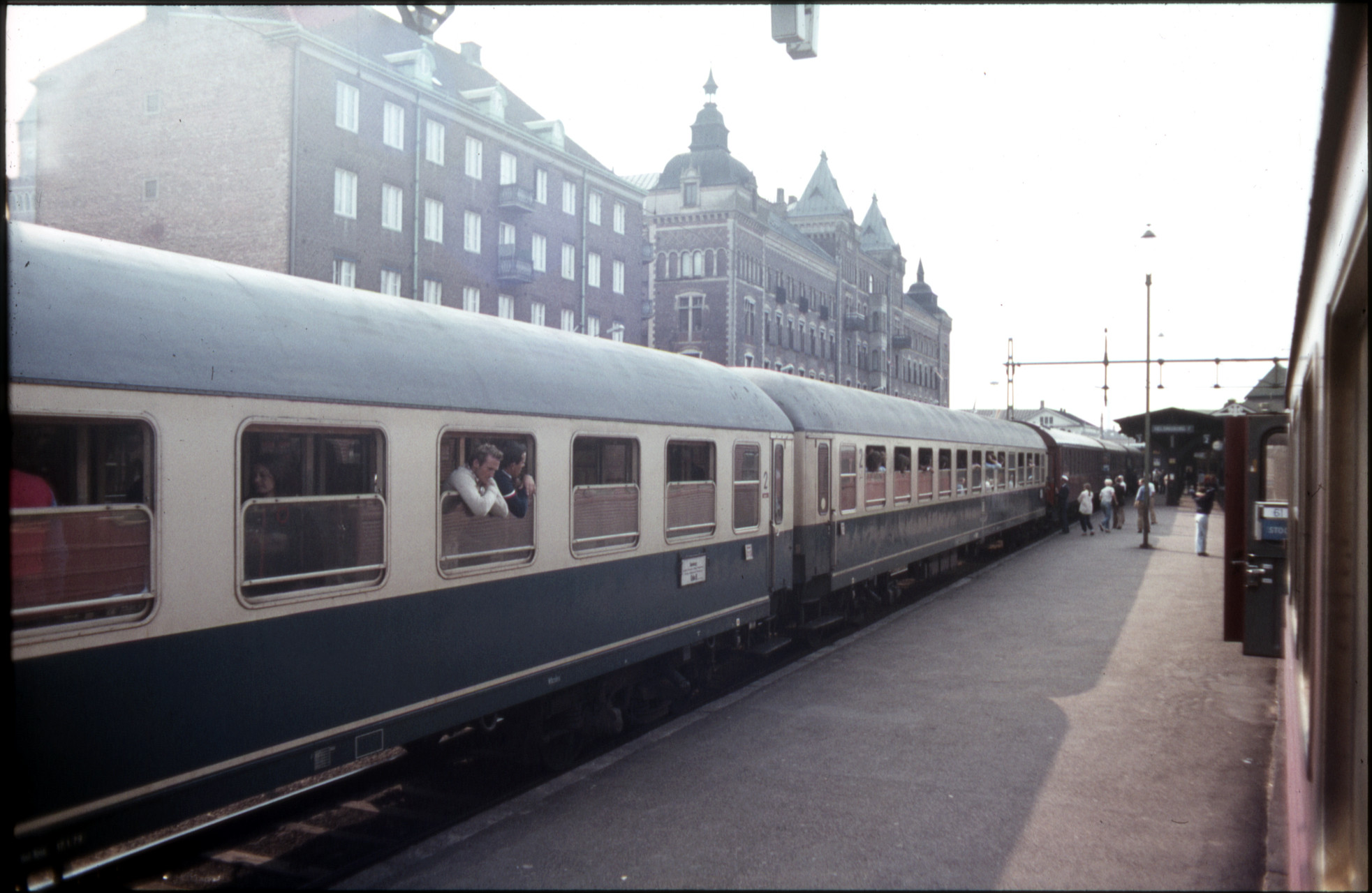 DSB-färjan Kronborg närmar sig färjeläget vid Helsingborg F 6.7.1981