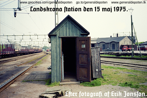 bild av Landskrona j&auml;rnv&auml;gsstation den 15 maj 1975.