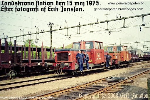 bild av Landskrona j&auml;rnv&auml;gsstation den 15 maj 1975.