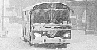bild av buss nummer 4 p&aring; Botulfsplatsen i Lund ny&aring;rsdagen den 1 januari 1979