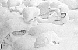 bild av &ouml;versn&ouml;ade cyklar vid Bangatan mittemot Lunds Centralstation p&aring; ny&aring;rsdagen den 1 januari 1979 under sn&ouml;ov&auml;dret p&aring; ny&aring;ret &aring;r 1979