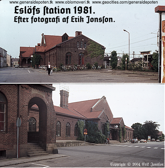 bild av Esl&ouml;vs station 1981.