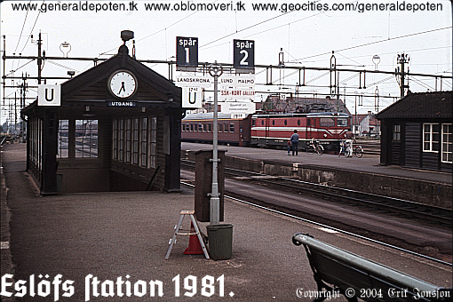 bild på Eslövs station 1981.